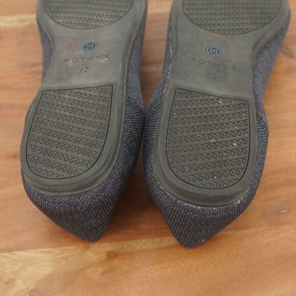 Rothys Womens The Loafer Slip On Shoes Flats Navy Blue Size 12 - Picture 10 of 11